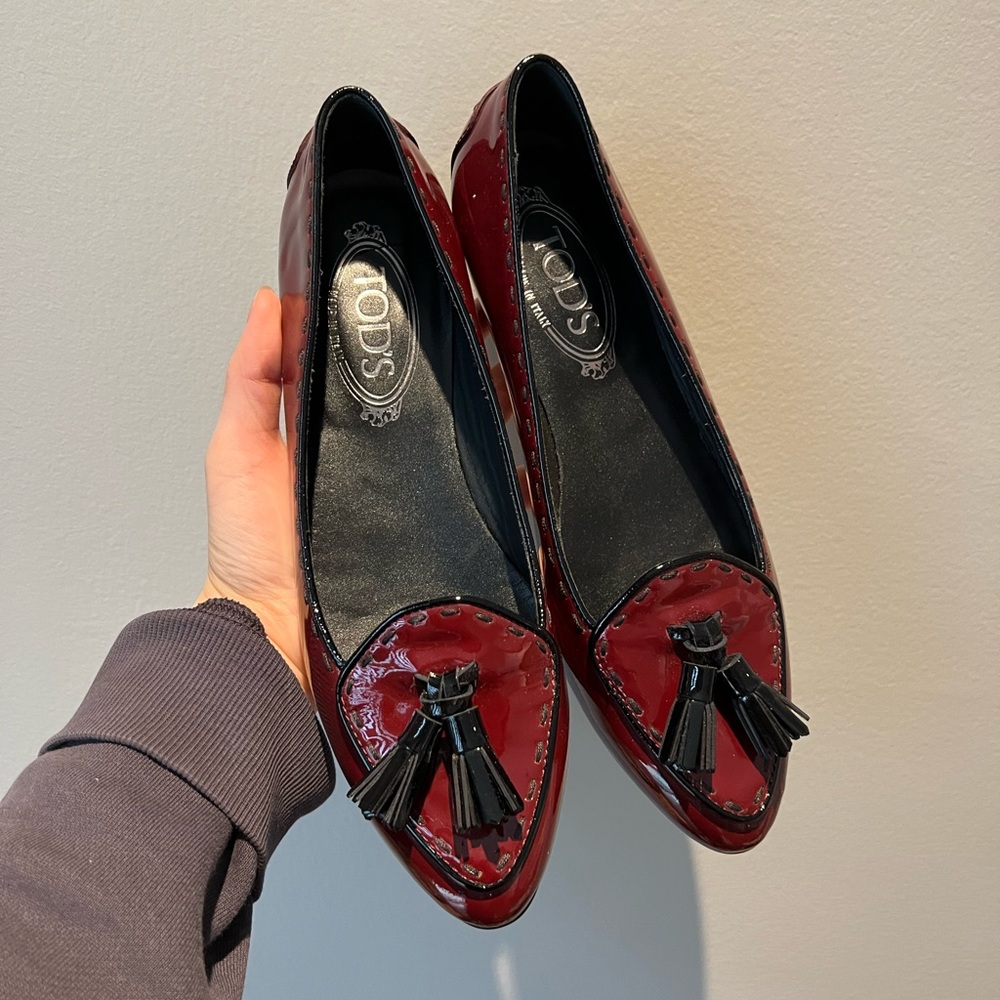 New Tod’s flat Dark Red